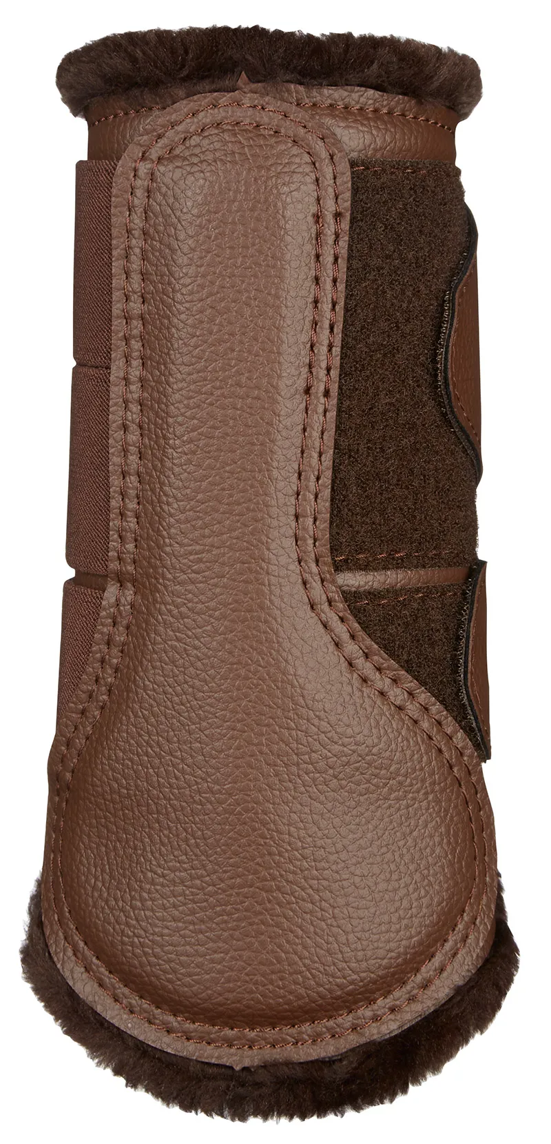LeMieux Fleece Lined Brushing Boots in Brown-1